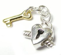Sterling Silver Endless Love Heart Lock Key Dots Daiy Flower Charm Bead Sets for Pandora Troll Chamilia Biagi European Charm Bracelets