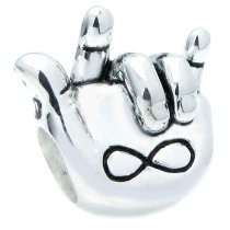 Sterling Silver Red Enamel Heart I Love You Hand Sign Daisy Flower Bead Charm Sets for Pandora Troll Chamilia Biagi European Charm Bracelets