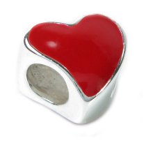 Sterling Silver Red Enamel Heart I Love You Hand Sign Daisy Flower Bead Charm Sets for Pandora Troll Chamilia Biagi European Charm Bracelets