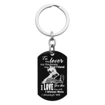 To My Lover Soulmate Best Friend Photo Engraving Custom Dog Tag Key Chain - Handmade