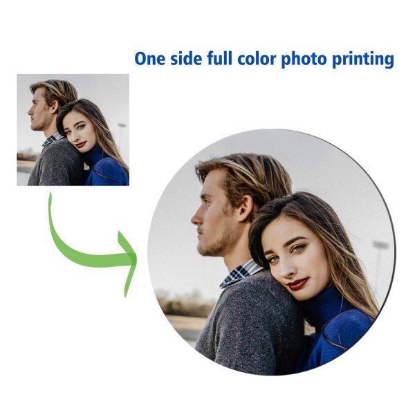 Round Plate Engraving Personalized Photo Fits Queenberry Floating Photo Locket Pendant