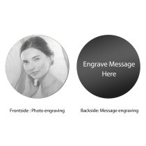 Round Plate Engraving Personalized Photo and Message Fits Queenberry Floating Photo Locket Pendant