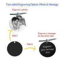 Round Plate Double-sided Engraving Personalized Photo and Message Fits Qina C Bangles