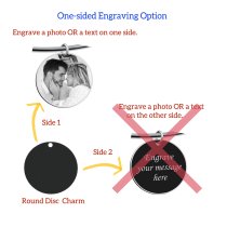 Round Plate Single-sided Engraving Personalized Photo or Message Fits Qina C Bangles