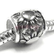 Sterling Silver the Sun Sunflower Bead Charm for Pandora Troll Biagi Chamilia