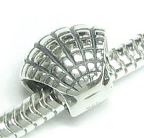 Sterling Silver Sea Shell Bead Charm for Pandora Troll Biagi Chamilia