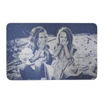 Personalized Photo / Text Custom Engraved Aluminum Wallet Mini Love Insert Card - Navy