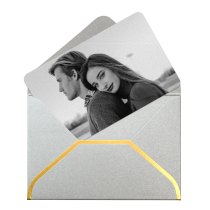Personalized Photo / Text Custom Engraved Aluminum Wallet Mini Love Insert Card - Navy