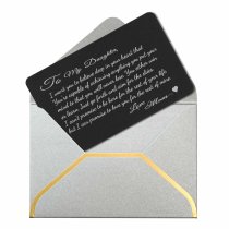 To My Daughter From Mom Personalized Photo Engraved Wallet Mini Insert Love Note Card Gift Black