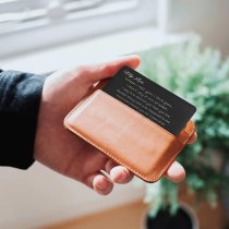 To My Daughter From Mom Personalized Photo Engraved Wallet Mini Insert Love Note Card Gift Black
