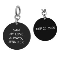 2-sided Personalized Message Engraving Custom Pendant Dangle Charm Bead for European Charm Bracelets