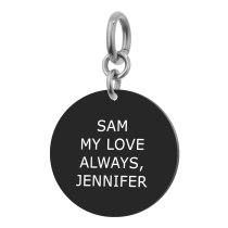 1-sided Personalized Message Engraving Custom Pendant Dangle Charm Bead for European Charm Bracelets