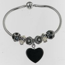 Heart Plate 1 Side Personalized Photo Engraving Pendant Dangle Charm for European Charm Bracelets