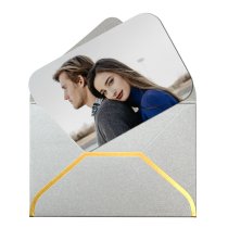 Stainless Steel One Side Photo Custom Engraving Personalized Mini Wallet Love Insert Card - Blue