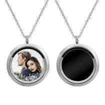 Full Color Photo Printing Personalized Floating Locket Clear Crystals Pendant Necklace