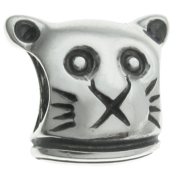 Sterling Silver Kitty Cat Bead Charm for Pandora Chamila Biagi Troll