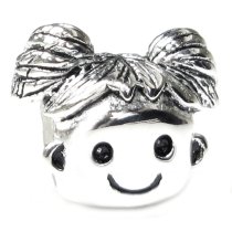 Sterling Silver HAPPY GIRL Charm BEAD for Pandora Chamilia Biagi Bracelet