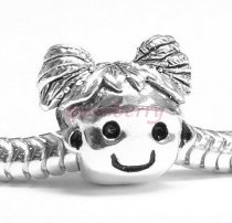 Sterling Silver HAPPY GIRL Charm BEAD for Pandora Chamilia Biagi Bracelet