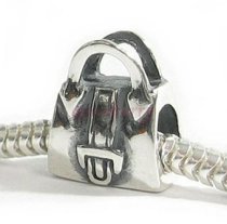 Sterling Silver Handbag Bead Charm fits Pandora, Chamilia, Troll, Biagi