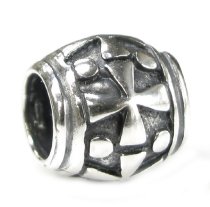 Sterling Silver Cross Bead Charm for Pandora Chamilia Troll Biagi