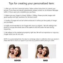 Custom Engraved Personalized Calendar Date & Photo Stainless Steel Dog Tag Pendant with Ball Chain Necklace 24 in