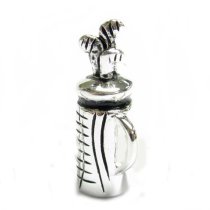 Sterling Silver GOLF CLUB BAG Bead Charm For Pandora Troll Biagi Chamilia