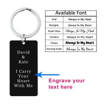 Queenberry Personalized Laser Engraved Custom Text Message Memorial Date Time Dog Tag Pendant Keychain