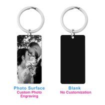 Queenberry Laser Custom Engraved Personalized Photo Picture Memorial Dog Tag Keychain