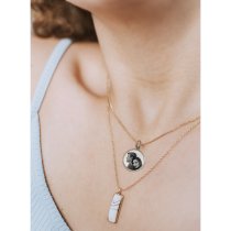 1-sided Personalized Photo Picture Engraving Custom Pendant Dangle Charm Pendant Necklace 18 + 2 Inches