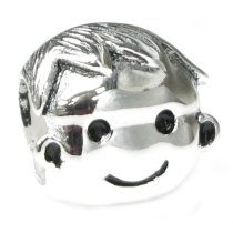 Sterling Silver Cute baby Boy Kid Bead Charm For European Charm Bracelet Jewelry