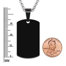 Queenberry Personalized Photo Picture Custom Dog Tag Urn Memorial Pendant Necklace for Ashes Cremation w/ Rolo Chain Necklace 20'' - Handmade Love Note to Husband Wife