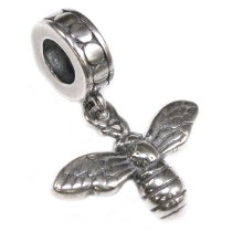 Sterling Silver Honey Bee Dangle Bead Charm Pandora Troll Biagi Chamilia
