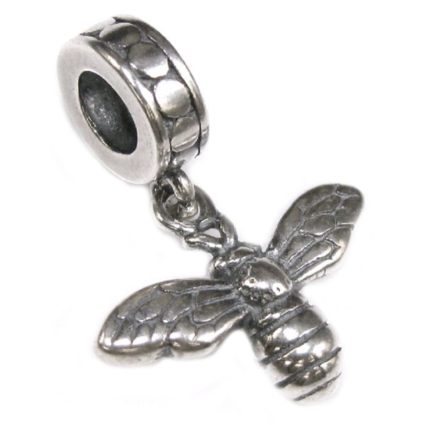 Sterling Silver Honey Bee Dangle Bead Charm Pandora Troll Biagi Chamilia