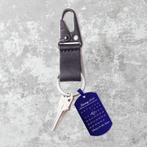 Custom Engraved Personalized Calendar Date & Text Memorial Stainless Steel Dog Tag Keychain