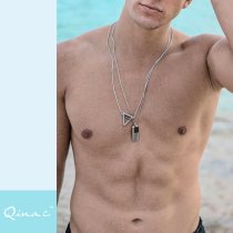 Personalized Custom Photo Engraved Picture Dog Tag Pendant Ball Chain Necklace Gift Family Keepsake
