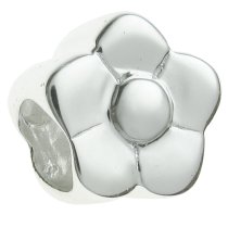 Sterling Silver Daisy Flower Bead Charm For Pandora Troll Biagi Chamilia European Charm Bracelets