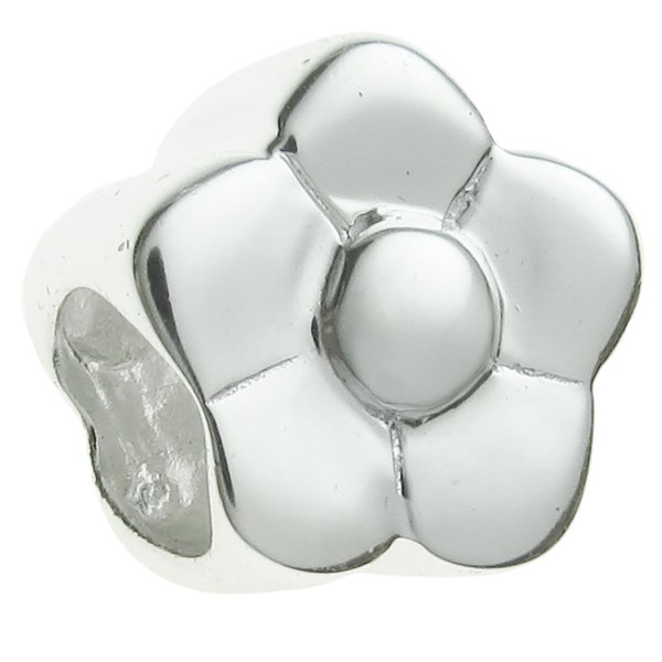 Sterling Silver Daisy Flower Bead Charm For Pandora Troll Biagi Chamilia European Charm Bracelets