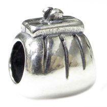 Sterling Silver Purse Wallet Bead Charm for Pandora Troll Chamilia Biagi European Bracelets