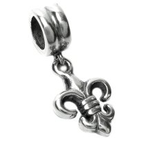 Sterling Silver FLEUR-DE-LIS Bead Charm Pandora Troll Biagi Chamilia