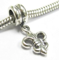 Sterling Silver FLEUR-DE-LIS Bead Charm Pandora Troll Biagi Chamilia