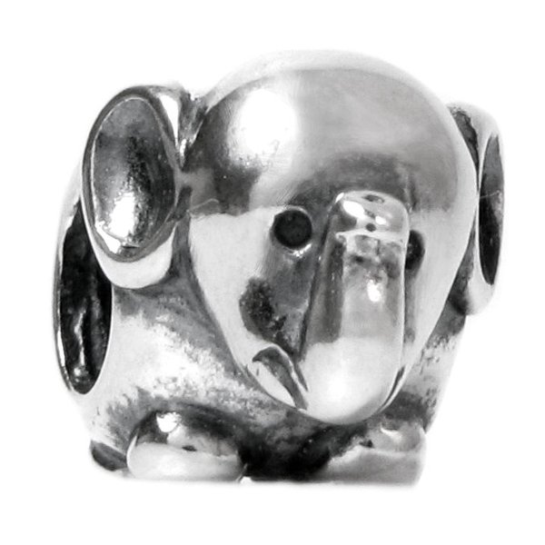 Sterling Silver Cute Animal Elephant Bead Charm Pandora Troll Biagi Chamilia