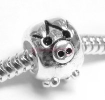 Sterling Silver Cute Animal Pig Bead Charm For Pandora Troll Biagi Chamilia European Story Charm Bracelets