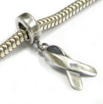 Sterling Silver Breast Cancer Awareness Ribbon Bead Charm Pandora Troll Biagi Chamilia