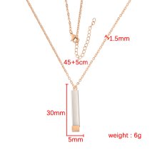 Queenberry Personalized Custom Text Laser Engraving Name Date Initial Steel Ip Rose Gold Bar Dangle Hidden Pendant Chain Necklace Gift F/boyfriend Girlfriend Birthday Anniversary Valentines Day