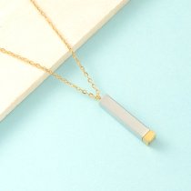 Queenberry Personalized Custom Text Laser Engraving Name Date Initial Steel Ip Rose Gold Bar Dangle Hidden Pendant Chain Necklace Gift F/boyfriend Girlfriend Birthday Anniversary Valentines Day