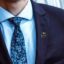 Custom Full Color Photo Charm Picture Frame Memorial Pin Tie Tack for Wedding Groom Bride/memory Funeral Mother Father Men Women- Round