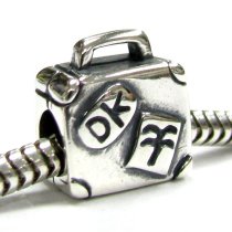 Sterling Silver Suitcase Luggage Bag Bead Charm Pandora Troll Biagi Chamilia