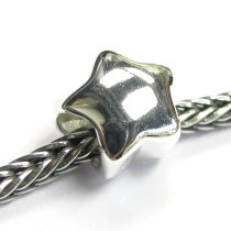 Sterling Silver Twinkle Star Bead Charm Pandora Troll Biagi Chamilia