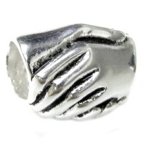Sterling Silver Friendship Hand Shake Bead Charm Pandora Troll Biagi Chamilia