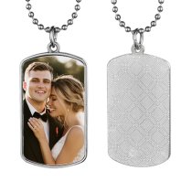 Qina C. Personalized Custom Color Photo Uv Printing Picture Frame Pendant Dog Tag Necklace DIY Gift F/men Women Birthday Anniversary Christmas